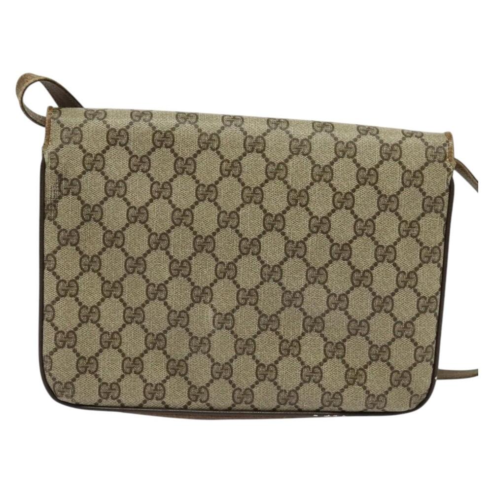 GUCCI GG Supreme Shoulder Bag Pvc Beige Gold - Picture 3 of 16
